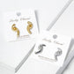 Gold and White Gold Dipped Twisted Statement Earrings