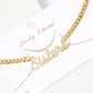 Gold Plated Cuban Link SISTERS Necklace