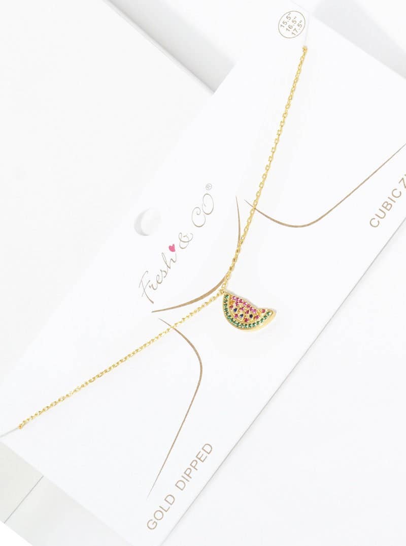 Gold Plated Watermelon Necklace