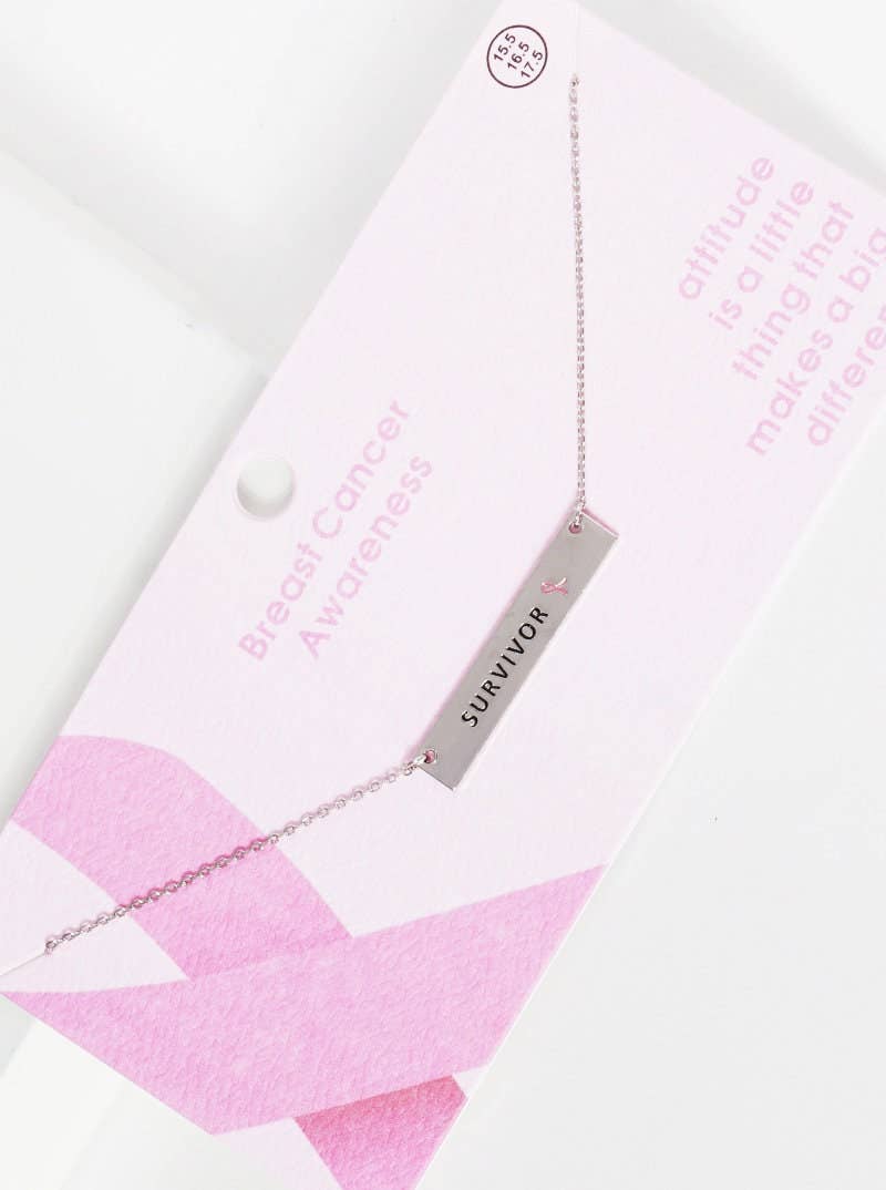 Breast Cancer Awareness "SURVIVOR" Necklace