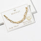 Magnetic Clasp Two-Row Paperclip Chain Bracelet