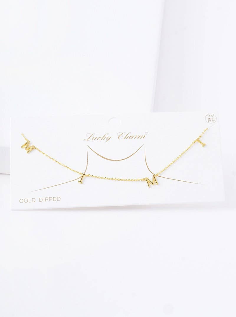 Mini Spaced Letter MIMI Necklace