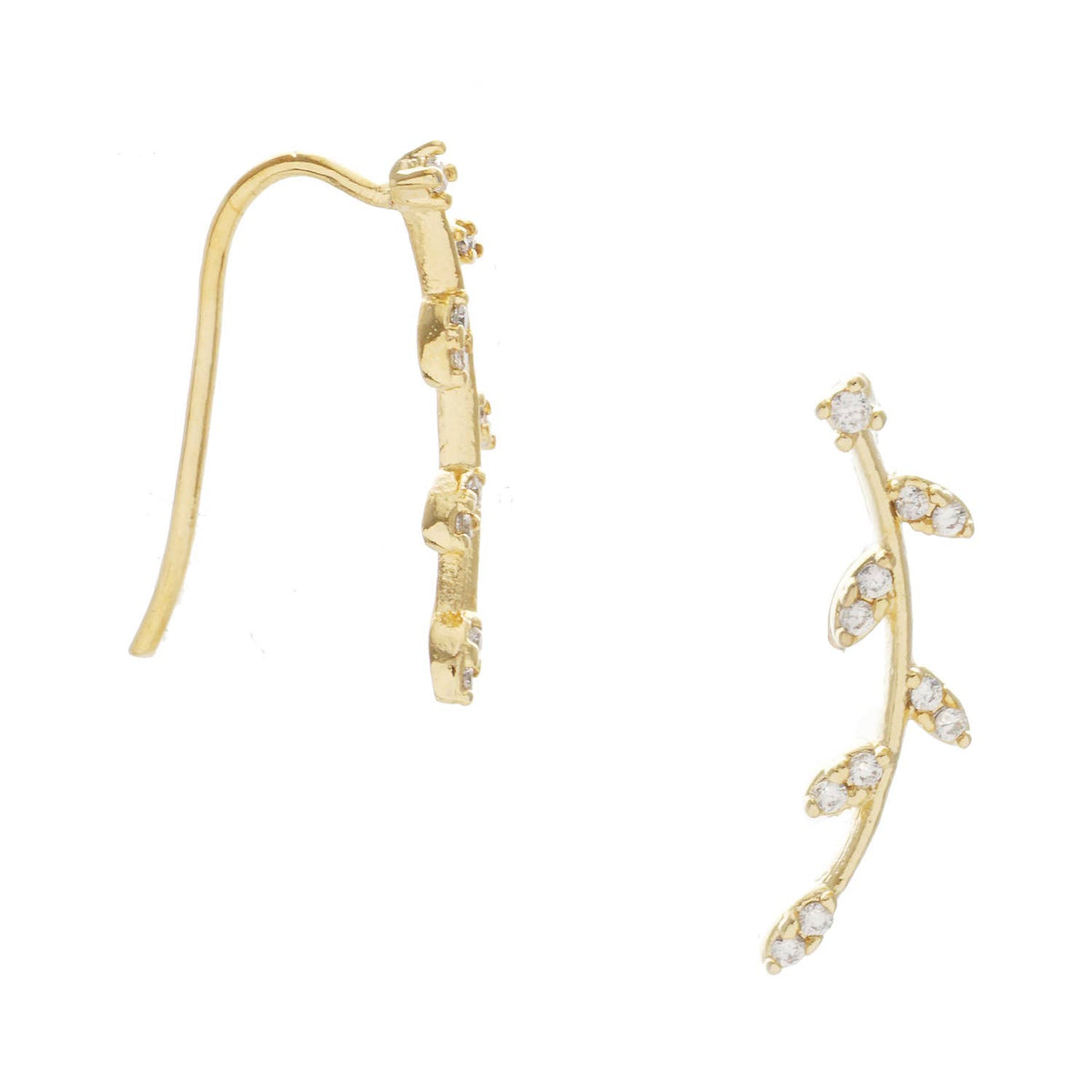 Cubic Zirconia Vine Ear Crawler