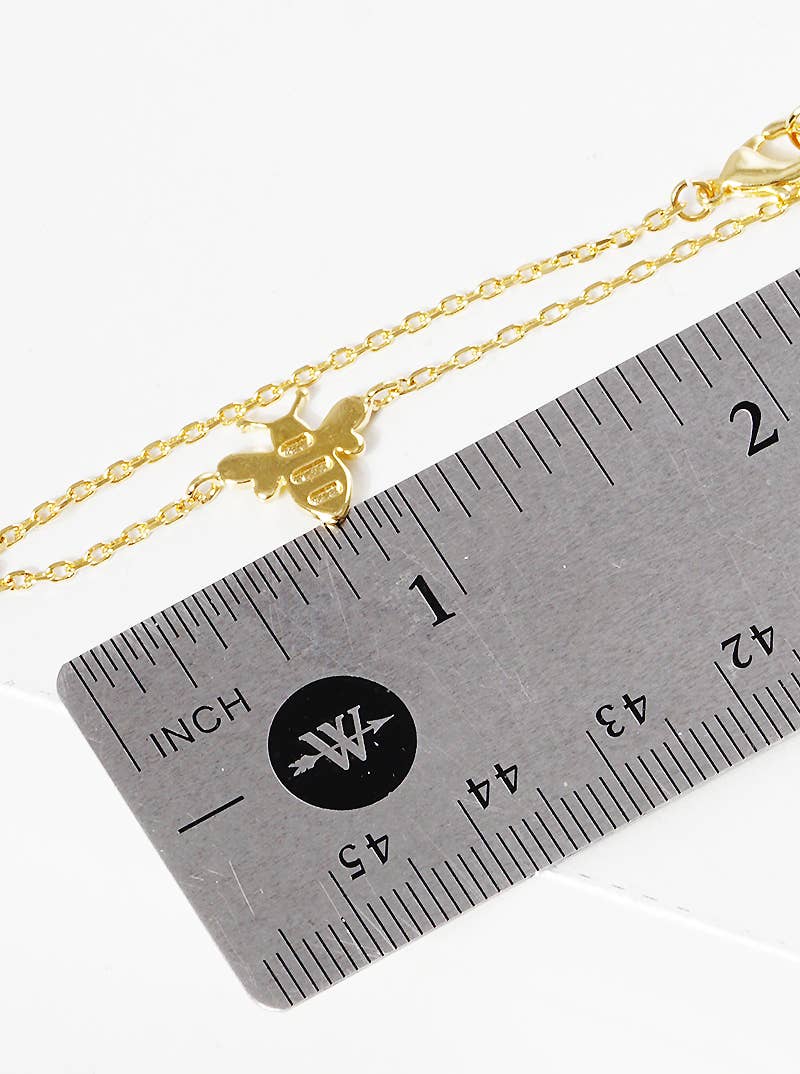 Minimalist Bee Charm Bracelet