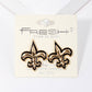 Gold Plated Fleur De Lis Stud Earrings