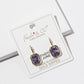 Birthstone Dangle Earrings – Gold-Dipped Octagon Cubic