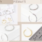 20mm Hoop Earrings with Half CZ Stone Accents Earring