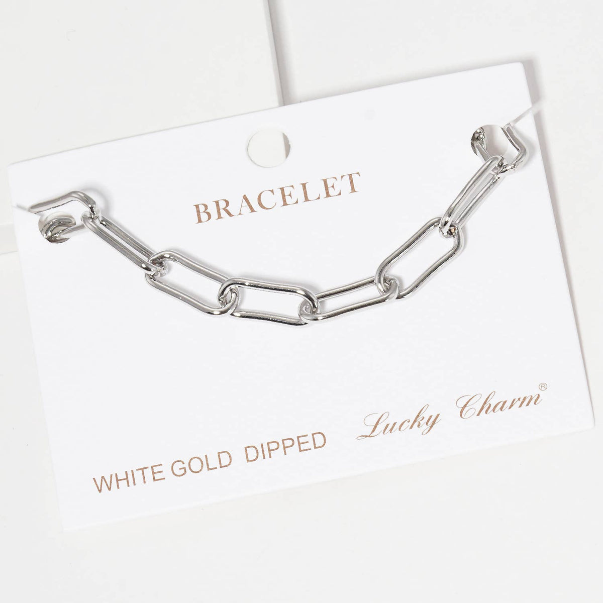 Minimalist Bold Paperclip Chain Bracelet
