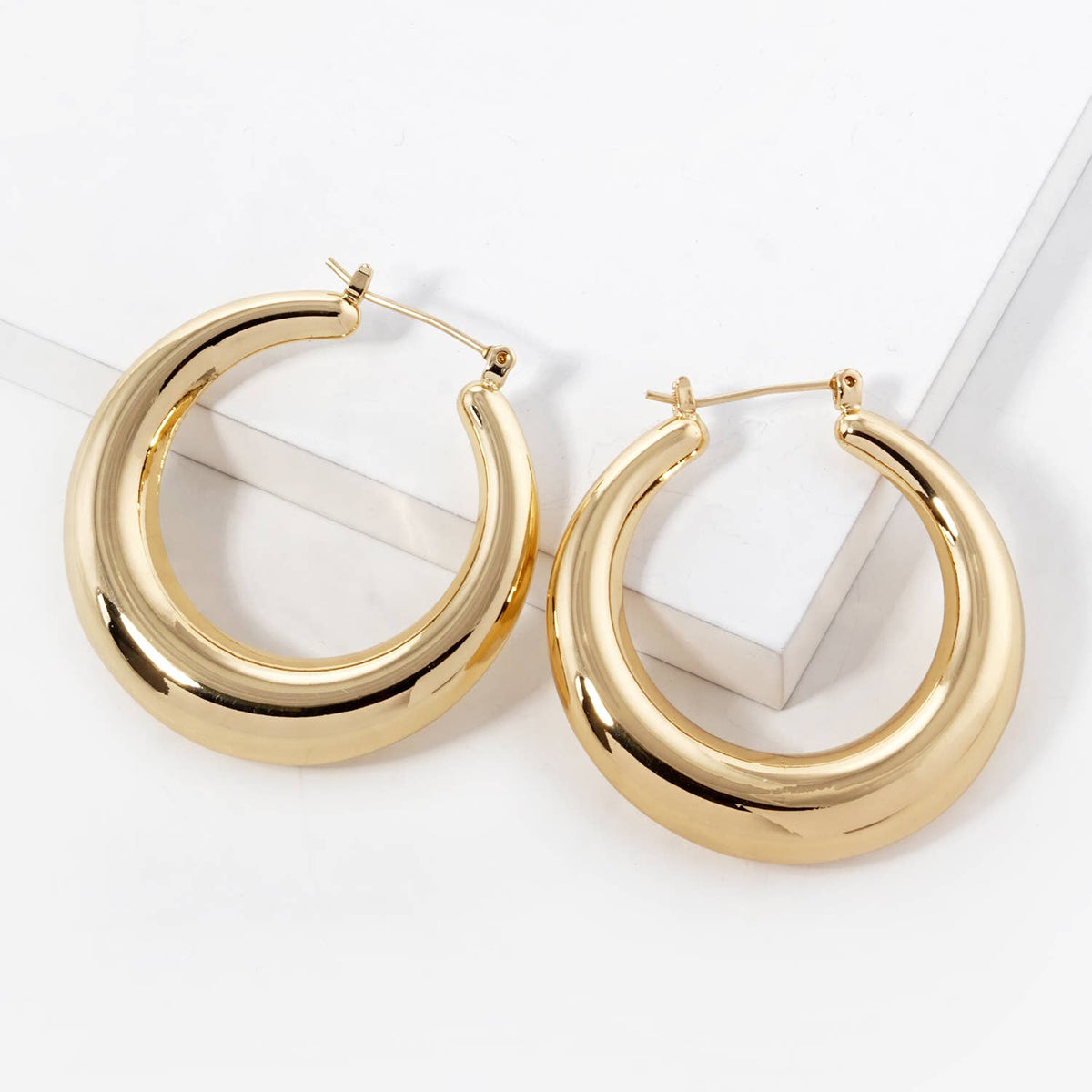 Chunky Dome Hoop Earrings