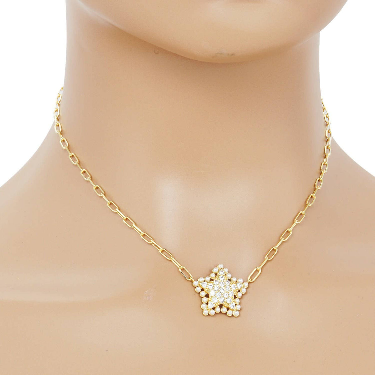 Freshwater Pearl Outline Necklace