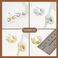 Polished Brass Diamond-Shaped Patterns Hoop Earrings