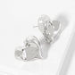 Polished Brass Hand-Pressed Button Heart Stud Earrings