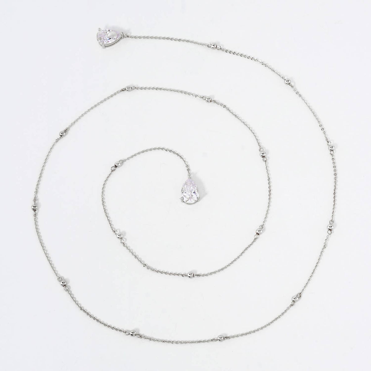 Satellite-Style 3-Prong Teardrop Face-Chain