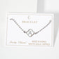 Dainty Gold Dipped Initial Clover Bracelet