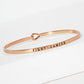 "Fight Cancer" Engraved Hook Clasp Bangle Bracelet