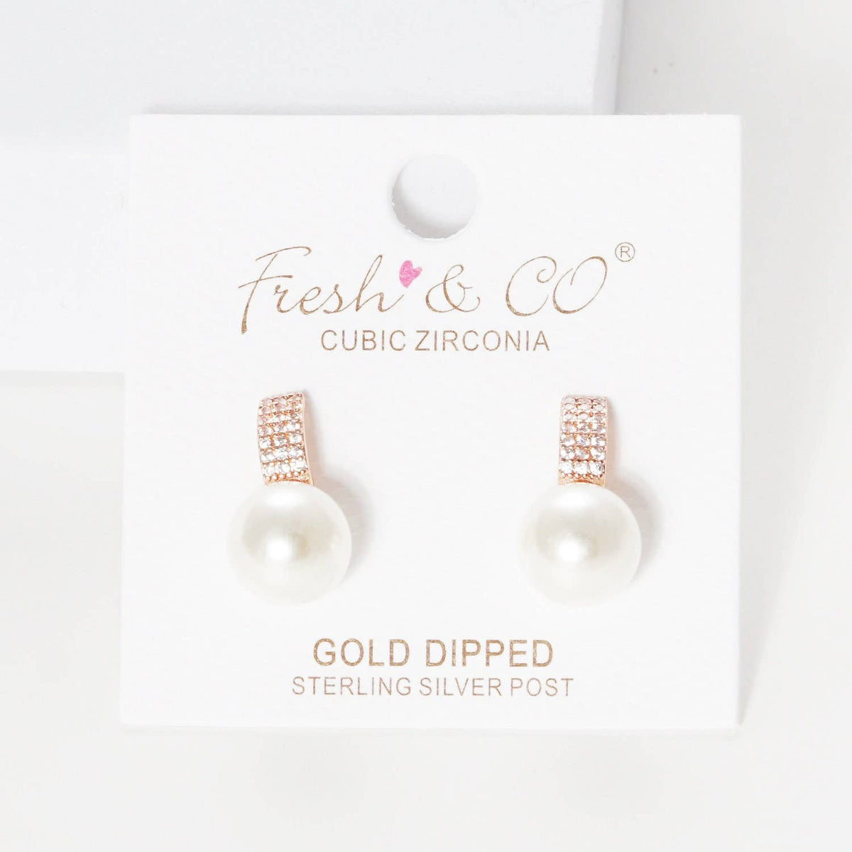 Gold Freshwater Pearl Huggie Earrings