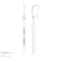 "FIGHT CANCER" Engraved Bar Dangle Earrings