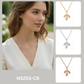 Olive Leaf Triple-Cluster Pendant Necklace