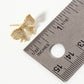 Pave-Set 17mm Bow 18K-Gold-Dipped Stud Earrings