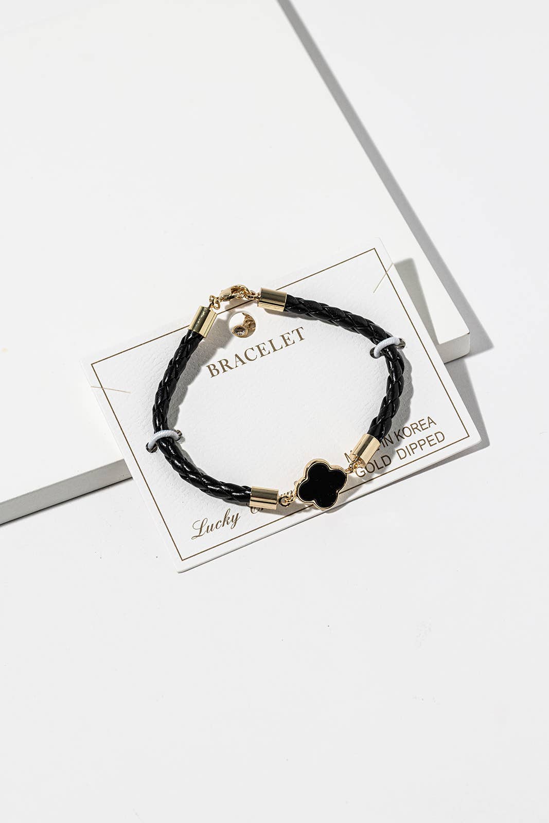 Clover Luck Braided Cord Bracelet