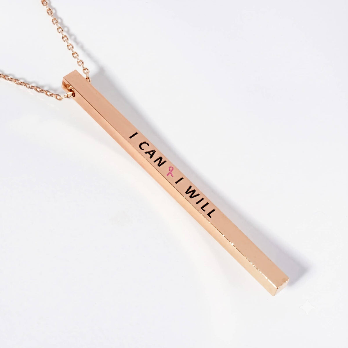 "I Can I Will" Bar Necklace