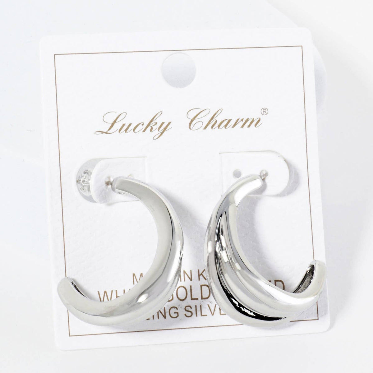 18K Gold Dipped Textured 30mm Tapered Open Hoop Earrings