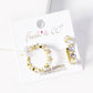 Dainty Cubic Zirconia Oval Halo Huggie Hoop Earrings