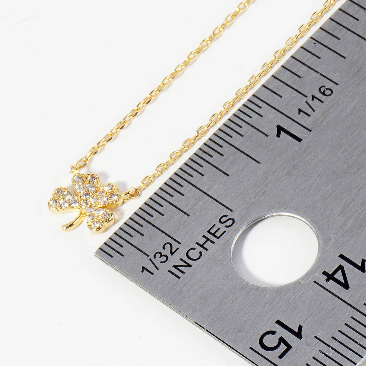 CZ Clover Pendant Necklace