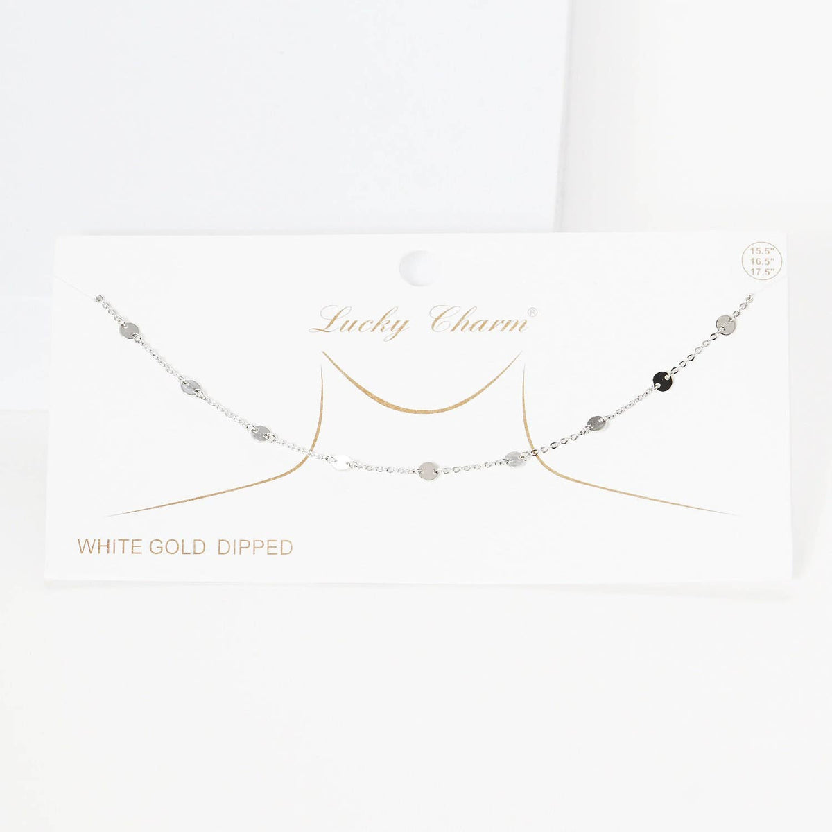 Gold Plated Floating Dot Necklace