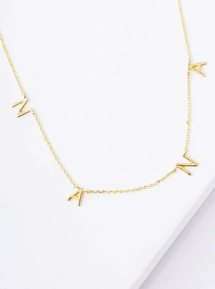 Mini Spaced Letter Nana Necklace