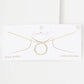 Gold Cubic Eternity Circle Necklace