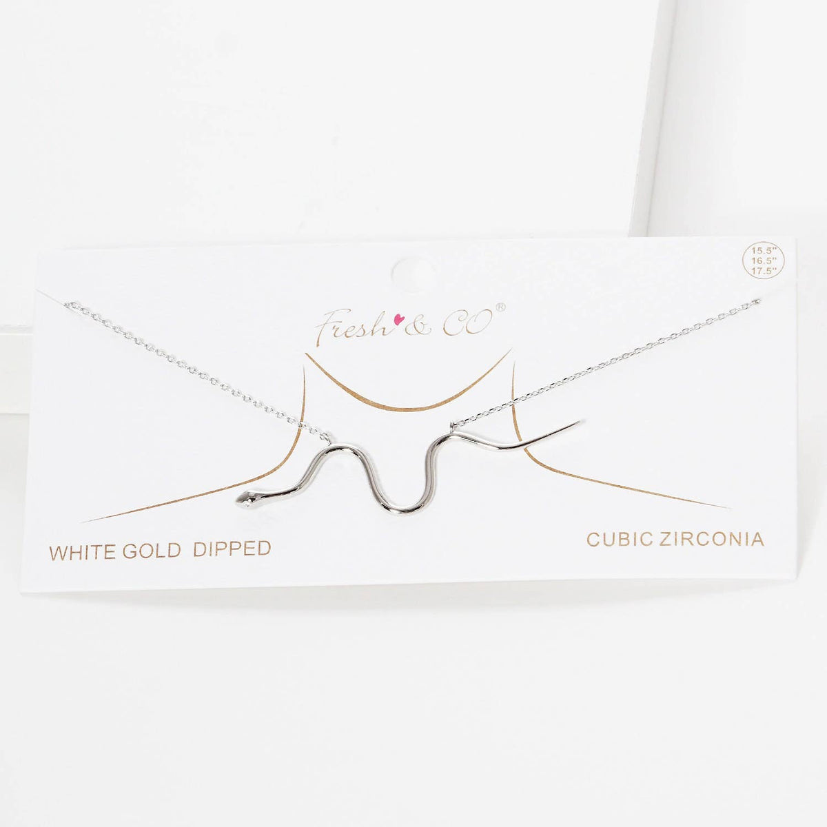 Gold Plated Snake Charm Necklace