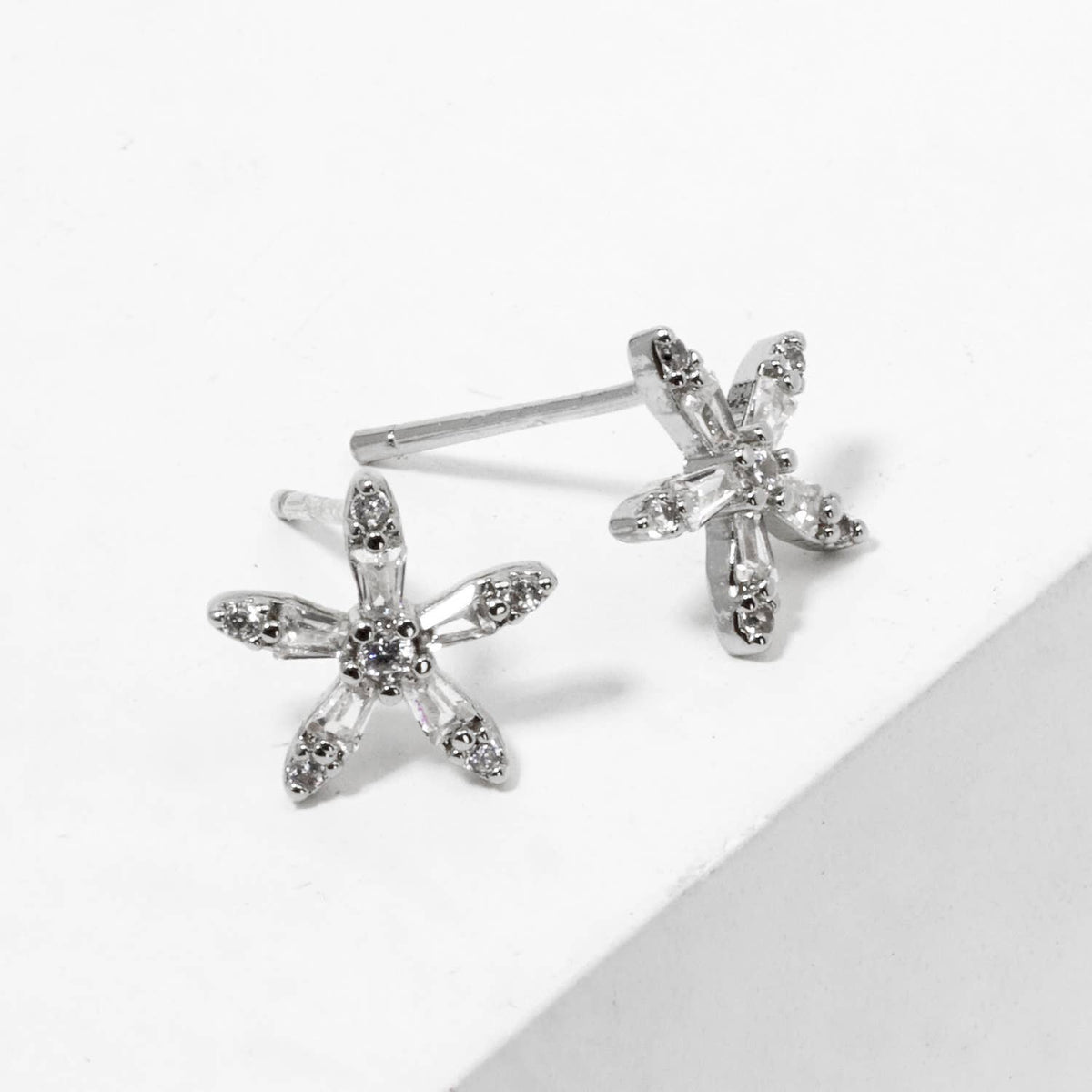 Dainty Star Cubic Zirconia Stud Earrings