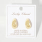 Polished Brass Teardrop-Shaped Stud Earrings