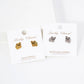 Animal-Theme Brushed Brass 10mm Panda Stud Earrings