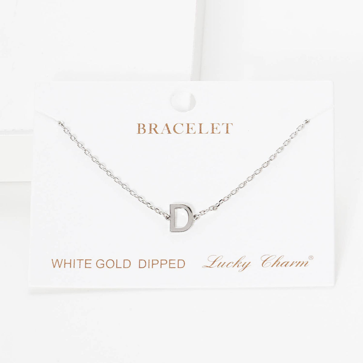 Gold Plated Initial Letter Bracelet