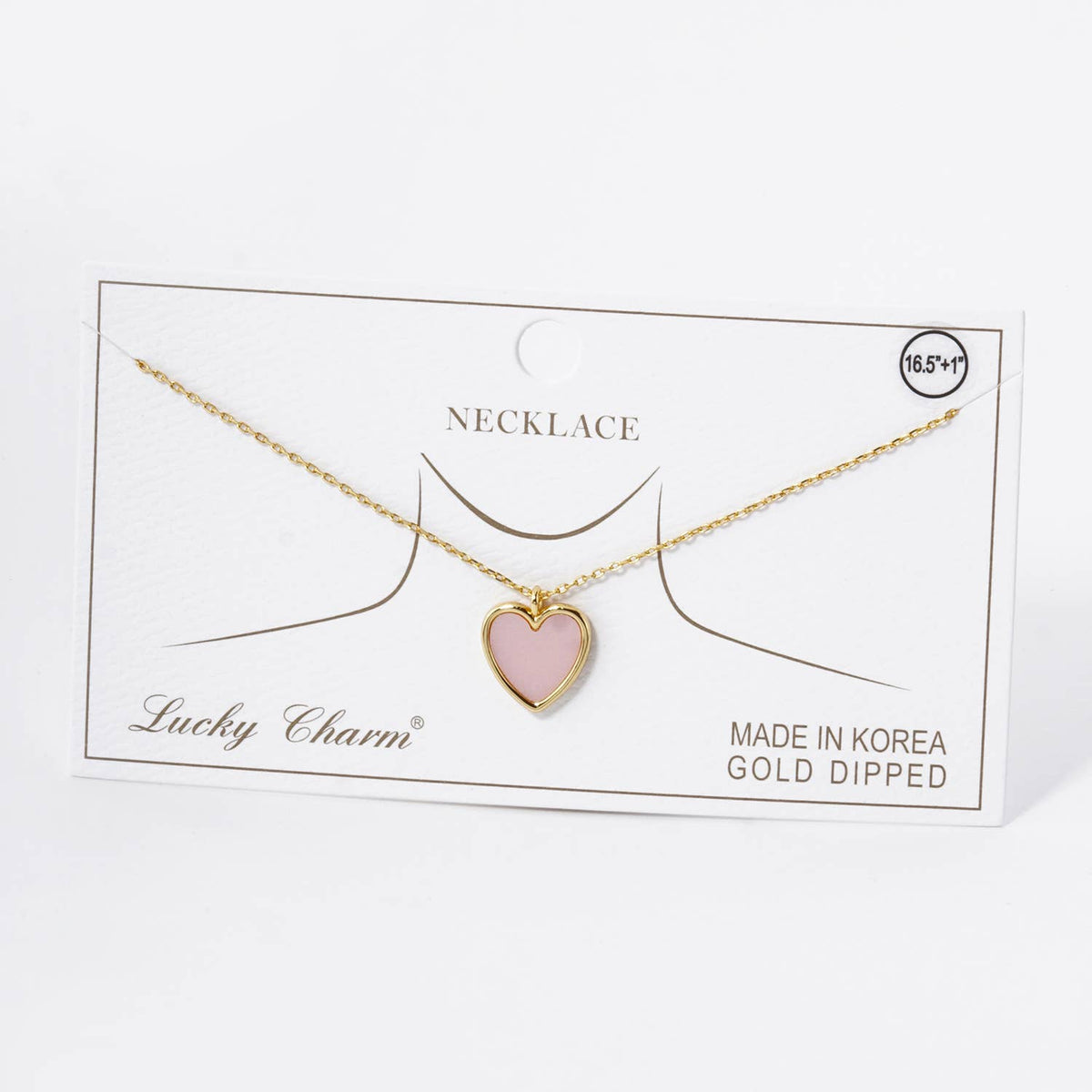 Dainty Gold-Dipped Heart Charm Necklace