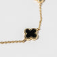 Lucky Charm Four-Leaf Clover Station Anklet - Multiple Color