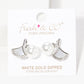 Gold Freshwater Pearl Fan Shaped Stud Earrings