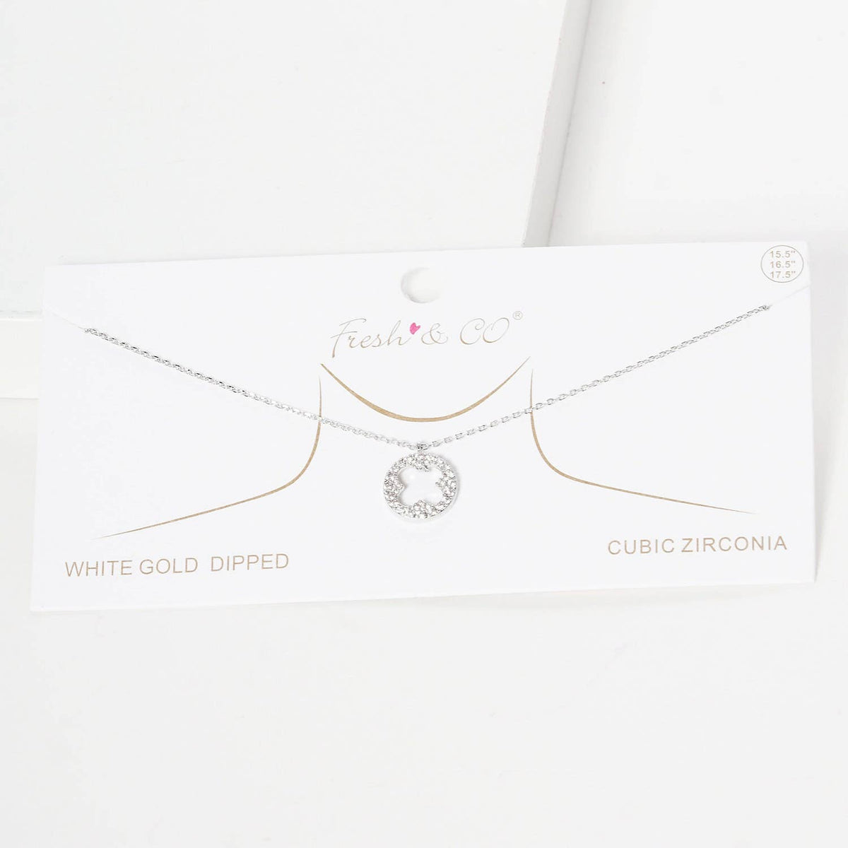 Gold Open Four Leaf Clover Necklace