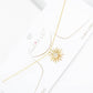 Gold Cubic Sunburst Necklace