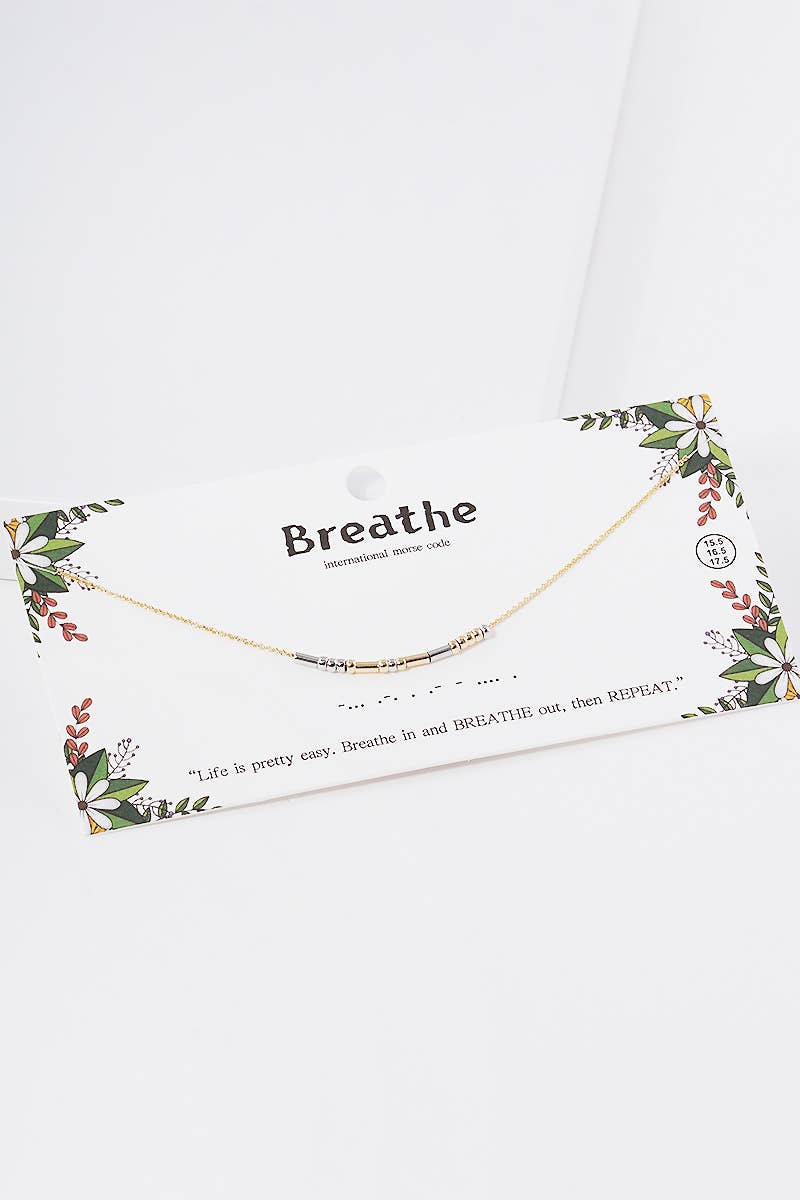 Gold Plated Morse Code Necklace
