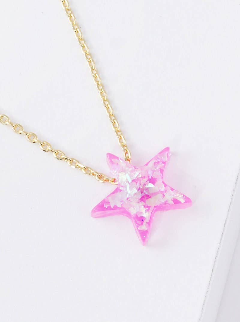 Gold Plated Opal Star Necklace