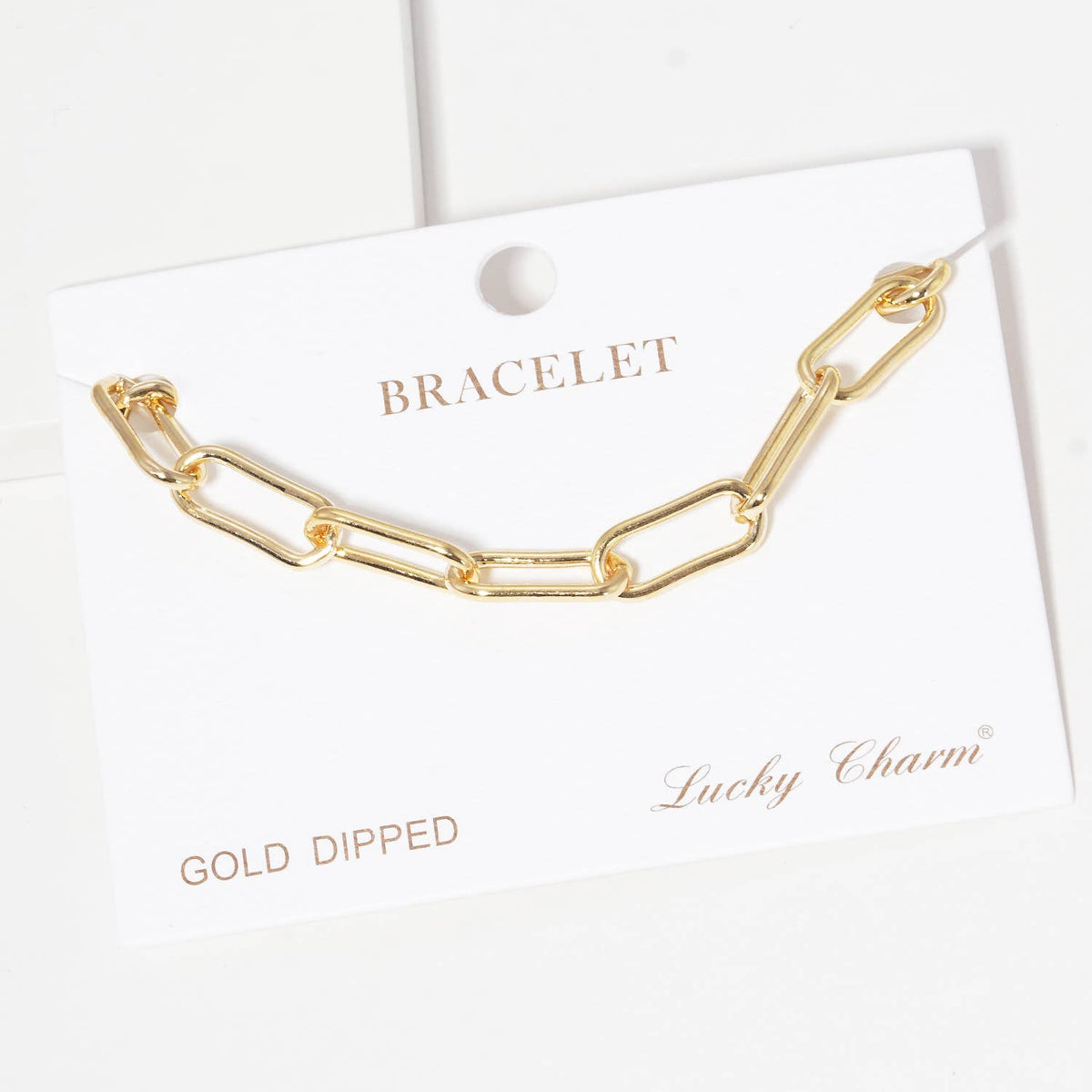 Minimalist Bold Paperclip Chain Bracelet
