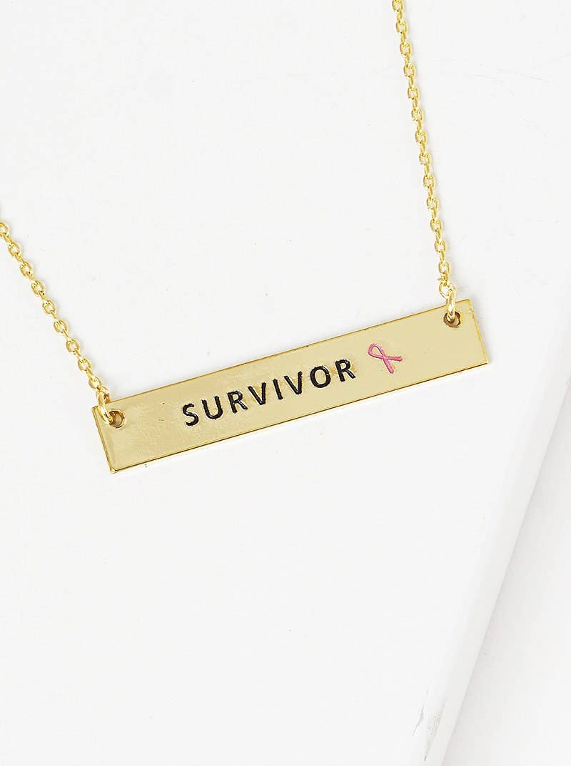 Breast Cancer Awareness "SURVIVOR" Necklace