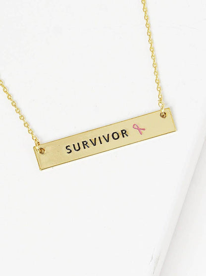 Breast Cancer Awareness "SURVIVOR" Necklace