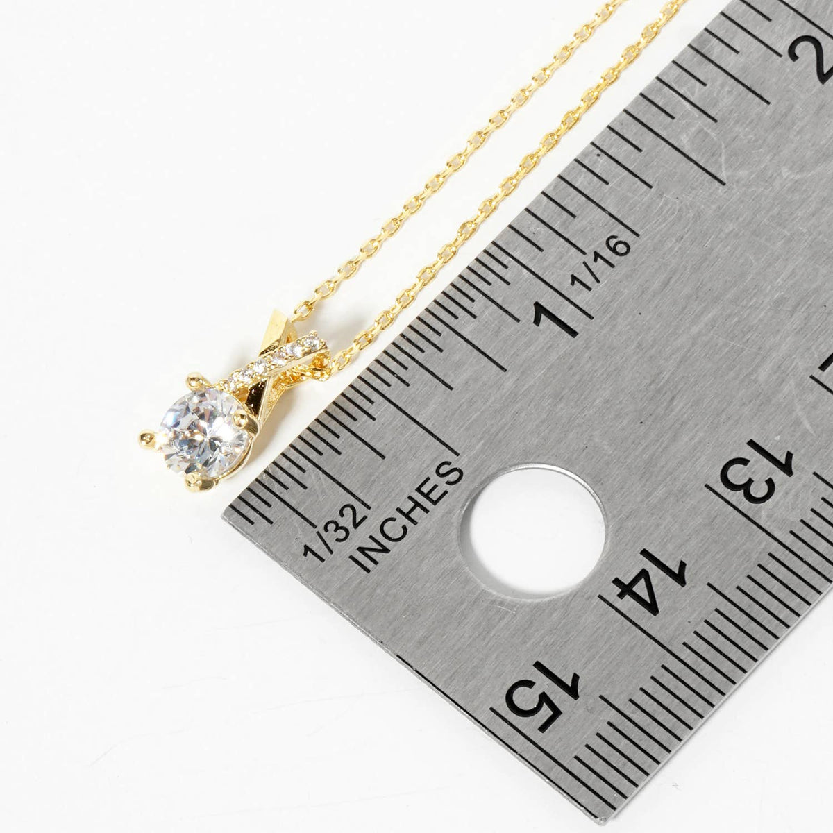Minimalist Criss-Cross Teardrop Pendant Necklace