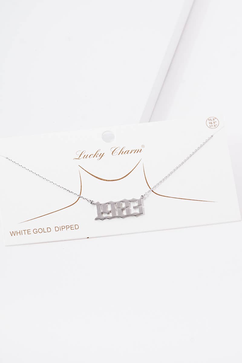 Gold Plated Birth Year Necklace