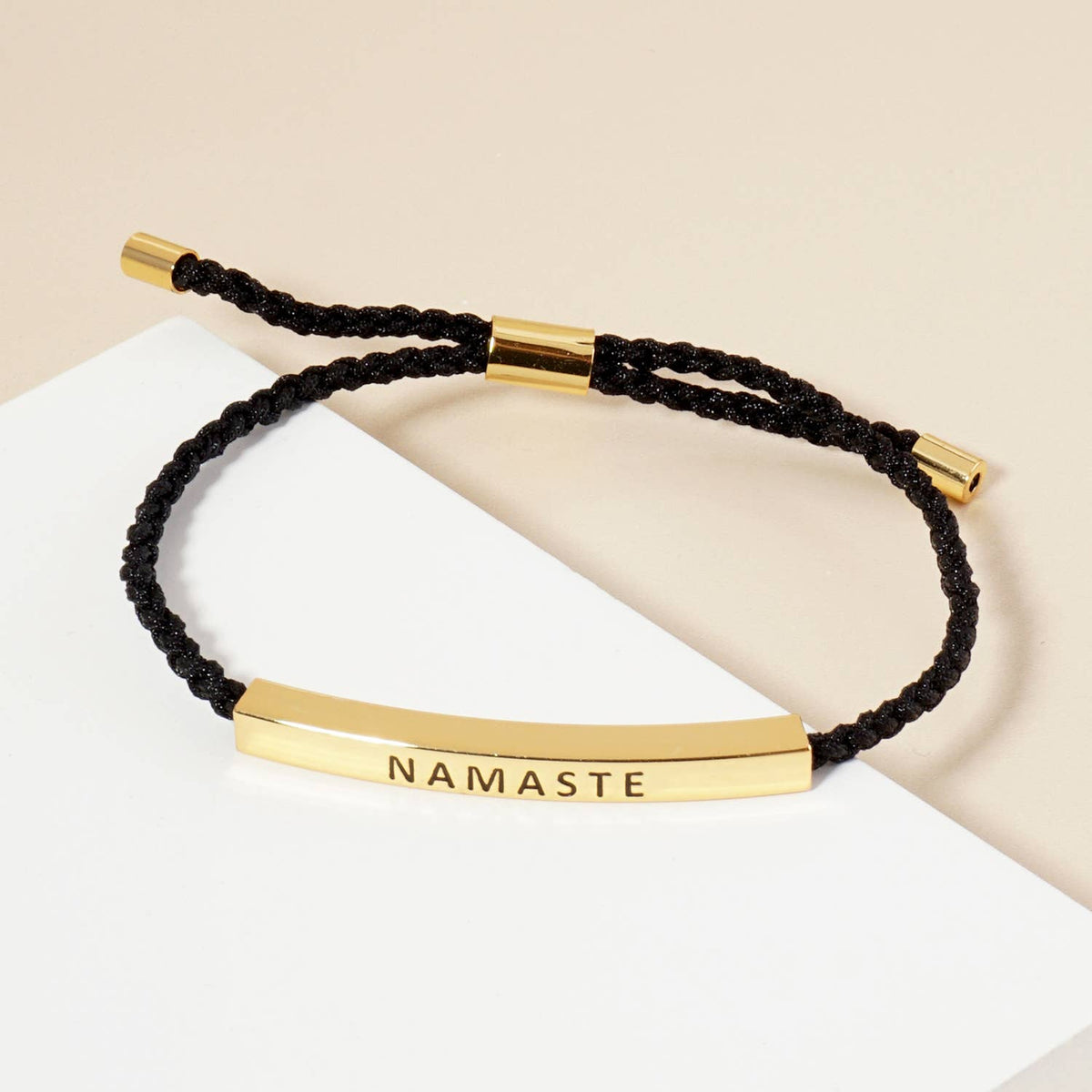 Inspirational Messages "Namaste" Tube Bar Bracelet
