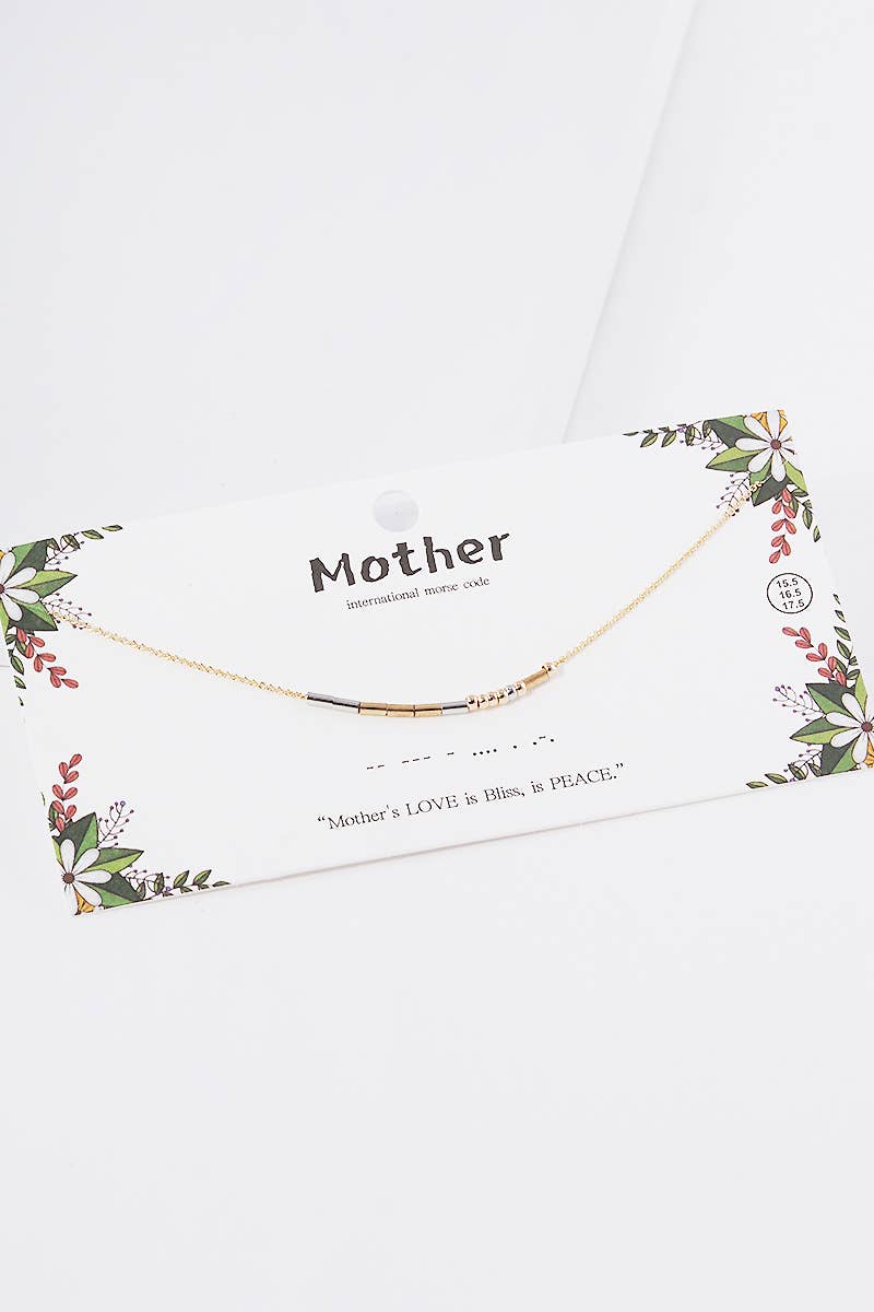 Gold Plated Morse Code Necklace